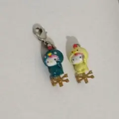 ハローキティ&雷鳥&オコジョのマスコット付きカラビナ - メルカリ