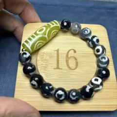 上肯老礦天珠‼️西蔵老礦手工伝承佛龍眼梵字（タラーク、）如意宝珠天珠ブレスレット 上肯老礦天珠‼️西蔵老礦手工伝承佛龍眼梵字（タラーク、）