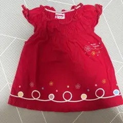 MIKI HOUSE ベビーワンピース レッド 80cm