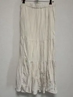 サテンワッシャーボリュームティアードスカート