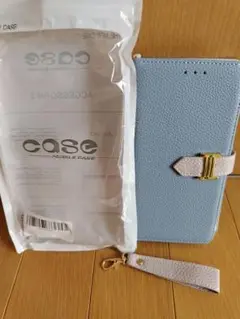 AQUOSwish4対応手帳型スマホケース ライトブルー