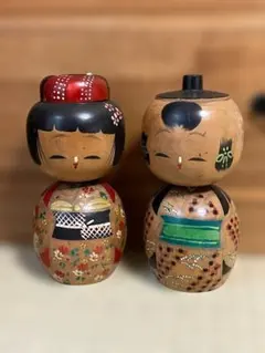 創作こけし 男女ペアセット 夫婦こけし - メルカリ