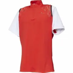 adidas　テニスウェア　赤 シャツ