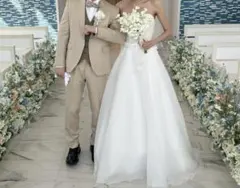 造花フラワーブーケ・ブートニアセット