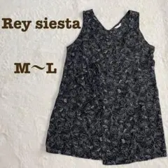 Rey siesta 花柄ノースリーブチュニック M〜L ワンピース　美品