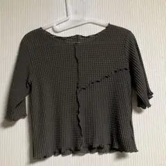 W CLOSET ワッフル メロウ 半袖 Tシャツ ブラウン Fのサムネイル
