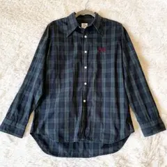 Needles ニードルズ 格紋襯衫 襯衫 蝴蝶刺繡 日本製 S