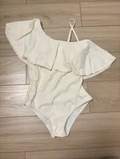 オフショルダー ワンピース水着 ホワイトのサムネイル