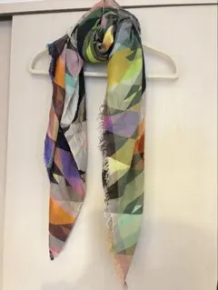 Faliero Sarti 幾何学模様 ラメ糸入りしストールのサムネイル