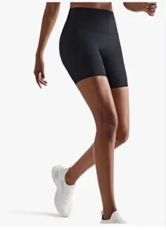 [IRCOLVE] ヨガパンツ 3分丈 スパッツ トレーニング Мサイズ　黒