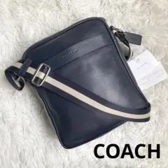 美品 COACH カムデン ヘリテージ ネイビー ボディバッグ 革 レザー 美品 COACH カムデン ヘリテージ ネイビー ボディバッグ 革 レザー