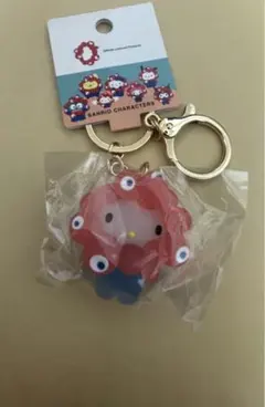新品　サンリオ ミャクミャク コラボ クリア キーホルダー ハローキティ