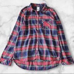 GAP×PENDLETON　コラボ　フランネルシャツ　チェック柄　ロゴ刺繍　Ｍのサムネイル