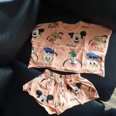 kim&kids ミッキー柄 半袖Tシャツとショートパンツセット 120cm