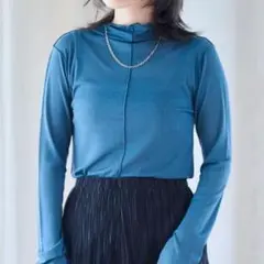 ❤️新品未使用❤️ハイネックシアーカットソー　グリーン　Fサイズ【送料込み】