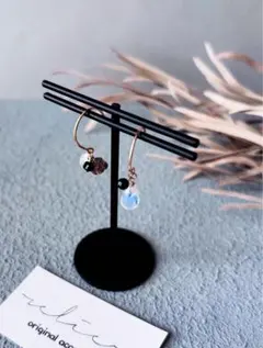 訳あり特価★14kgf オパールの天然石ピアス №577