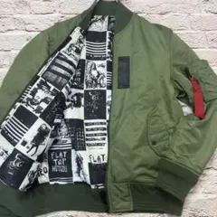 美品 フリークスストア MA-1 リバーシブル 赤タグ付 サイズL カーキ 総柄