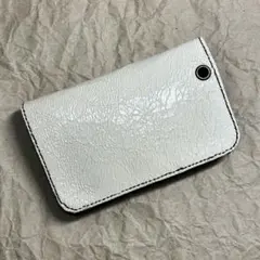 ホースハイド トラッカーウォレット ミドル 白 3層 alps - メルカリ