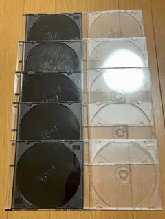 新品未使用 黒色・透明CDケース10枚セット