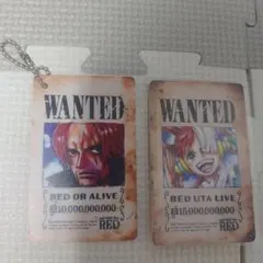 ワンピース　映画　フィルムレッド　手配書プラカードキーホルダー　ウタ　シャンクス