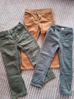 【H＆M】【 MOUJONJON】パンツ 3点セット (2~3Y)100cm