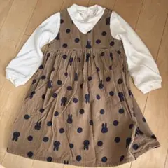 【petit main】ミッフィー　ドット柄ワンピース 100