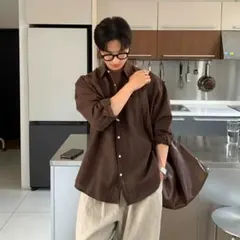 CLASS 長袖シャツ ブラウンのサムネイル
