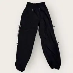 ブラック サイドジッパー ロングパンツ