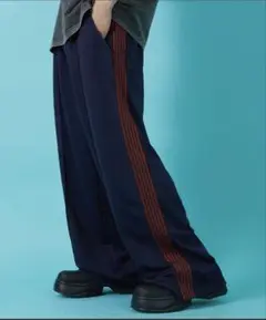 SIDEWAY STANCE ラインジャージ ワイド トラックパンツ