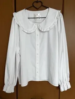 青木美沙子コラボ しまむら ニナス ブラウス 白 4L