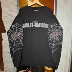 Harley-Davidson スパイダーウェブ ロングスリーブTシャツ　XL Harley-Davidson スパイダーウェブ ロングスリーブTシャツ