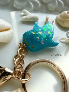 ジンベイザメ　キーホルダー　ハンドメイド