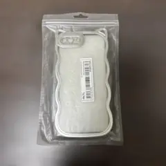 猫耳型スマホケース　iPhone7p/8p用　波型　シルバー　メッキ
