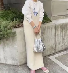 【2024AW／美品／SHENERY】ニットキャミドレス／モヘア風／サイズ36