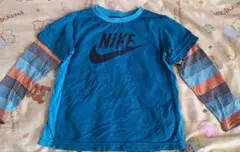 NIKE レイヤード風長袖Tシャツ ブルーのサムネイル