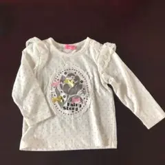 肩フリルロンT☆プリンセスロンT★優しいドット柄★ふんわりラブリー女の子洋服