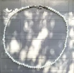 import handmade White opal necklace 4㎜のサムネイル