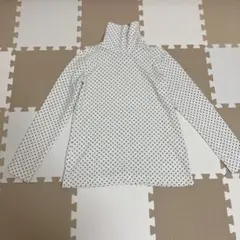 UNIQLO ユニクロ ヒートテック フリースタートルネックT 長袖 XLドット