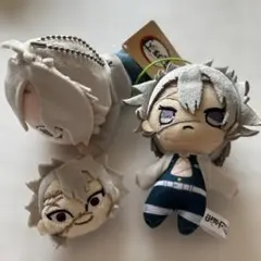 未使用非売品！ 鬼滅の刃 不死川玄弥 ぬいぐるみ マスコットセット 寝そべり