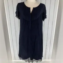 アンタイトル　紺　ワンピース　L