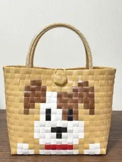 セール♡ワンコ♡犬♡カゴバッグ♡ブルー♡新品♡ハンドメイド♡pp
