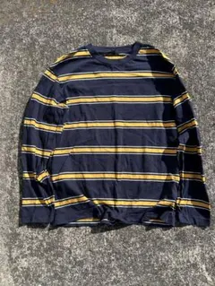 OLD UNIQLO ボーダー 長袖 シャツ ロンT М y2k