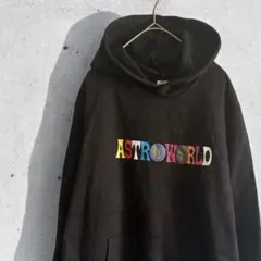 プリントパーカー　裏起毛　アメカジ古着　Mサイズ