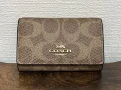 極美品 COACH コーチ キーケース ロゴ