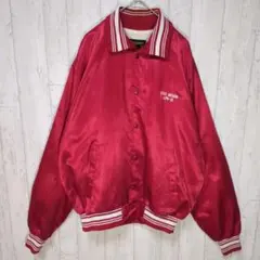 Swingster　USA製　80s　リブカラースタジャン　L　ナイロン　レッド