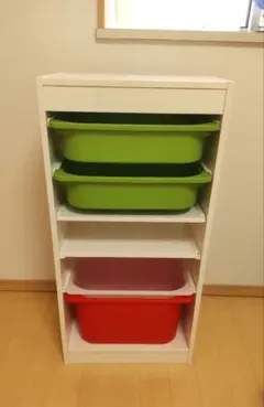 【sora】IKEA TROFAST トロファスト 本体+棚板 4枚 TROFAST トロファスト 棚板, ライトホワイトステインパイン, 30