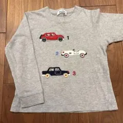 familiarファミリア⭐︎車の刺繍入りグレー長袖カットソー(ロンT120)美品