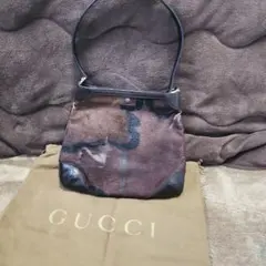 GUCCI ショルダーハラコバッグ 使用回数2回程度極美品33×28cm　正規品