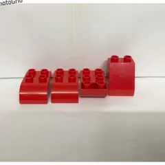レゴ デュプロ 特殊パーツ ブロック 変わった形 赤色 4個 セット