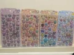 【正規品】サンリオキャラクターうるちゅるシール 4パックセット（まとめ売り可）